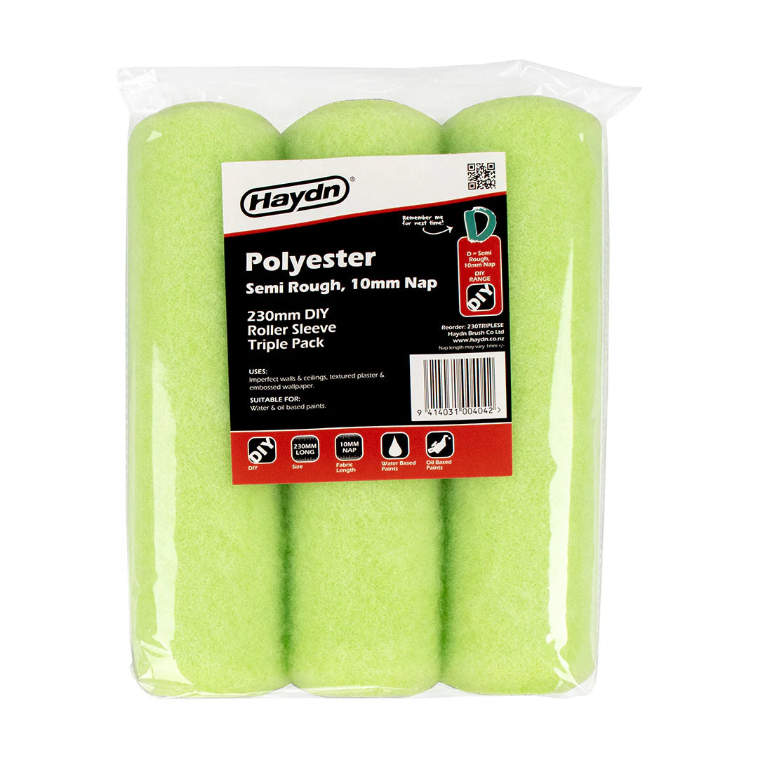 230mm DIY Polyester Sleeve - Semi-Rough 10mm - 3 Pack