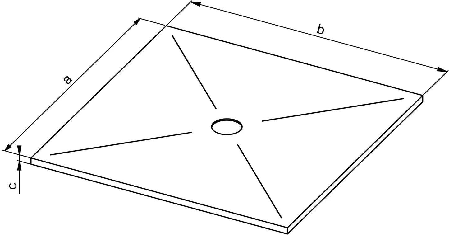 Standard Shower Bases Centre Waste