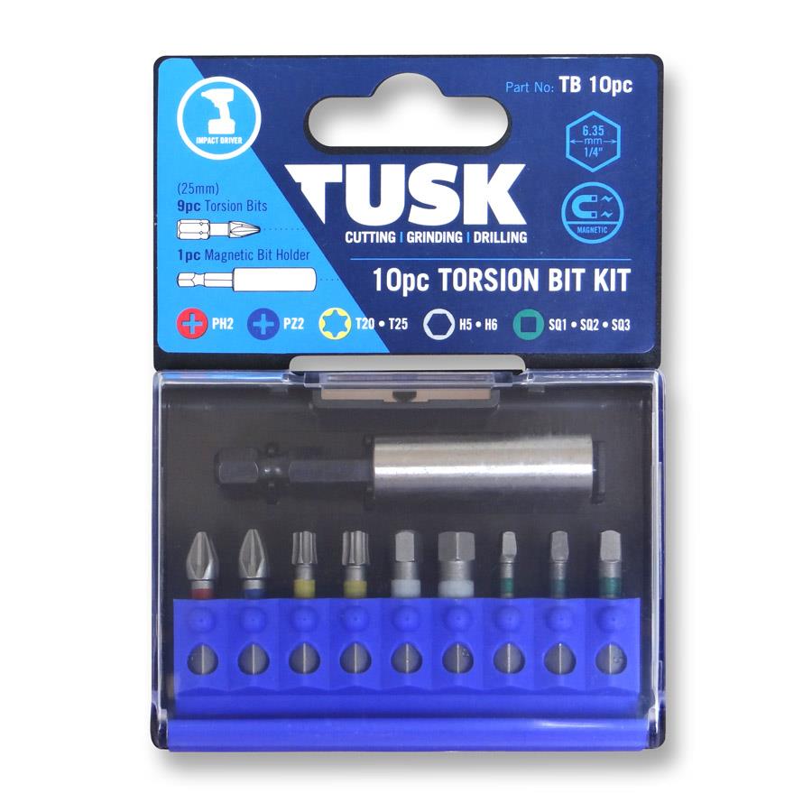 Torsion Bits 25mm 10pc kits