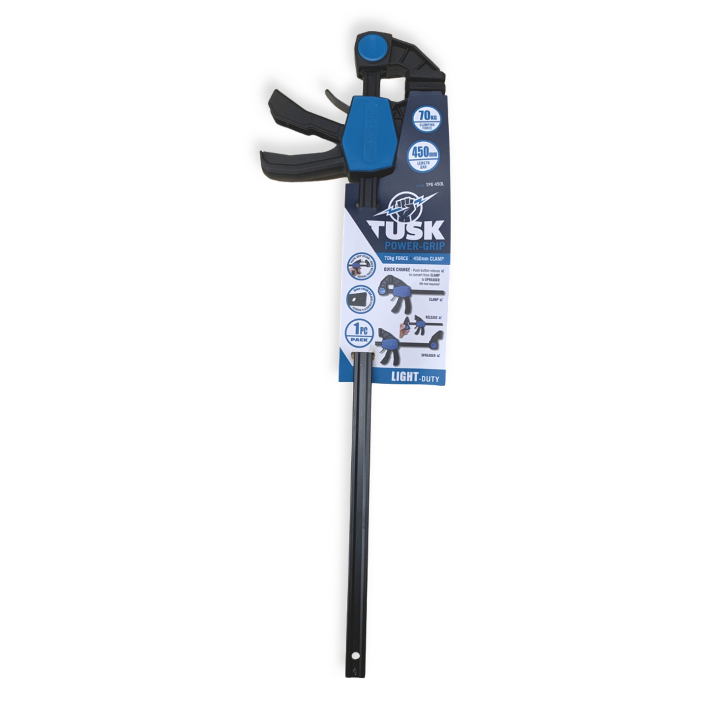 Power Grip Clamp 70kg 450mm length 1pc pack