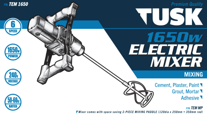 Electric Mixer 1650watts TUSK