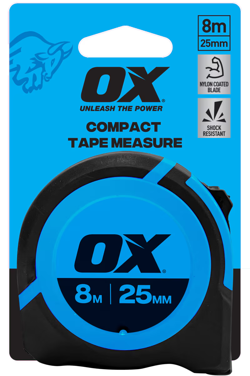 OX Trade Compact Tape Measure 8m