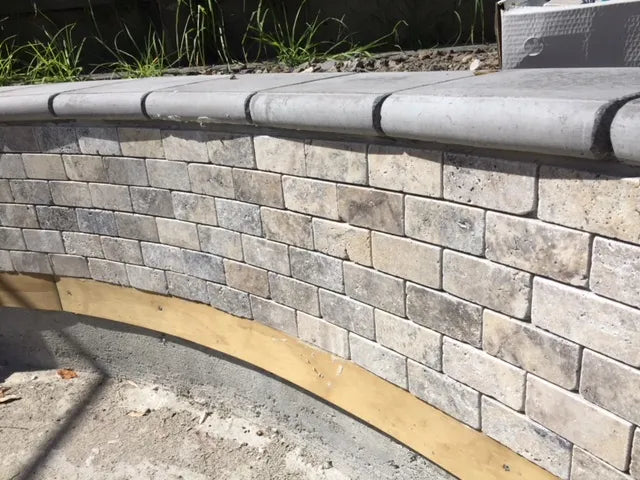 T-Stone Travertine Silver 5x10 Brick Mosaic | sheet