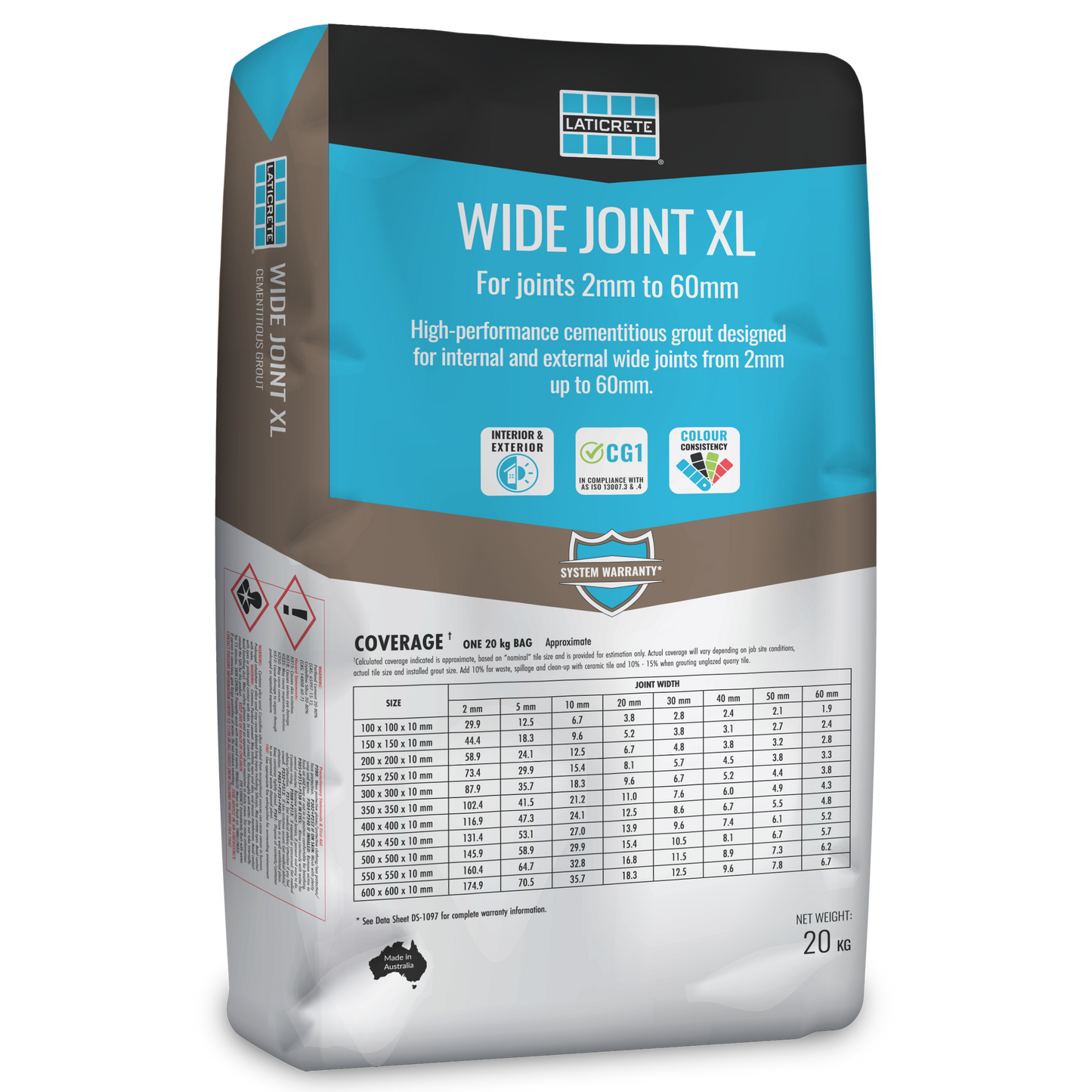 WIDE Joint XL Grout 20kg (2-60mm)