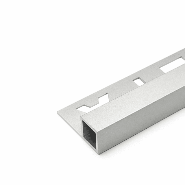 Aluminium Box Square Edge 3m x 10mm Matt Silver