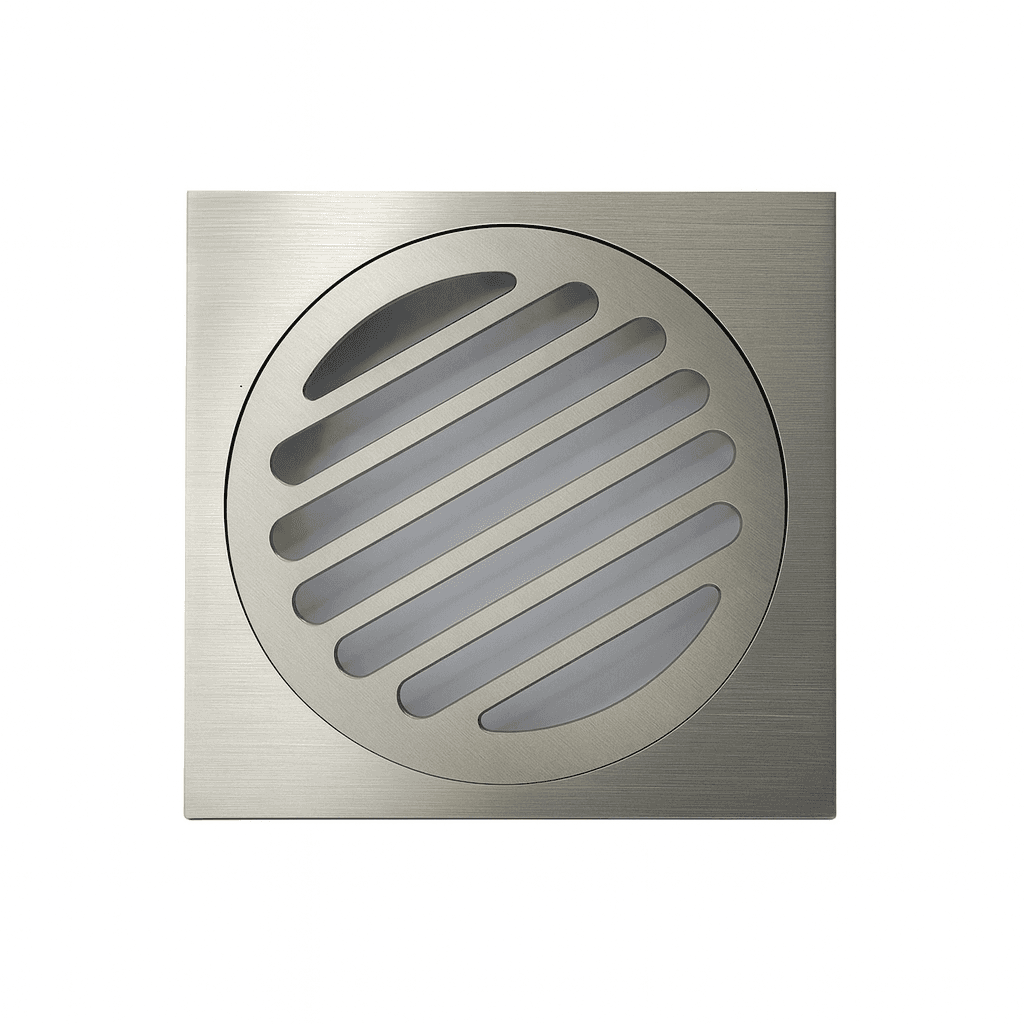 Brushed Nickle Floor Wastes - Grate Style (80mm/110mm), photo 1