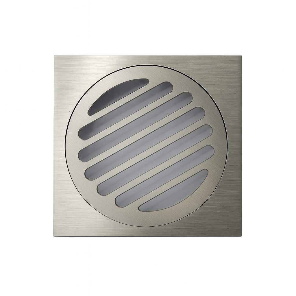 Brushed Nickle Floor Wastes - Grate Style (85mm/110mm)
