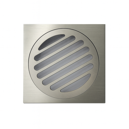 Brushed Nickle Floor Wastes - Grate Style (85mm/110mm)