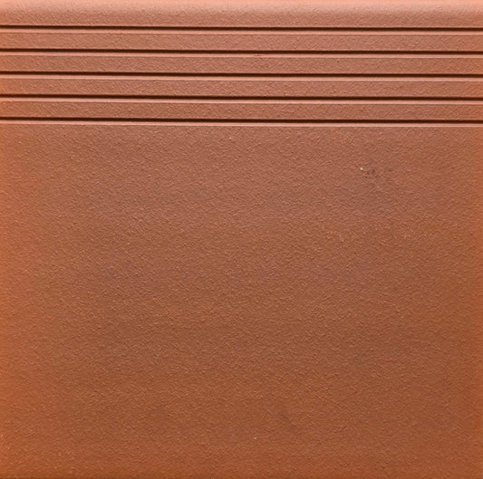 Terracotta Burhundy Steptread (Lines) 30×30 – Each