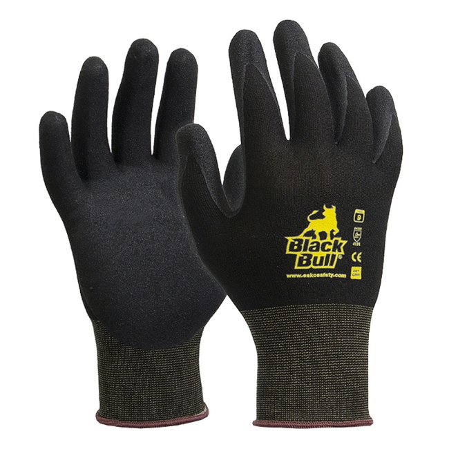 Esko Black Bull Nitrile Glove Header