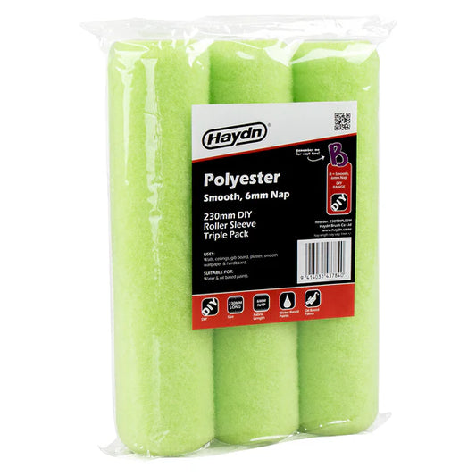 230mm DIY Polyester Sleeve - Smooth 6mm - 3 Pack