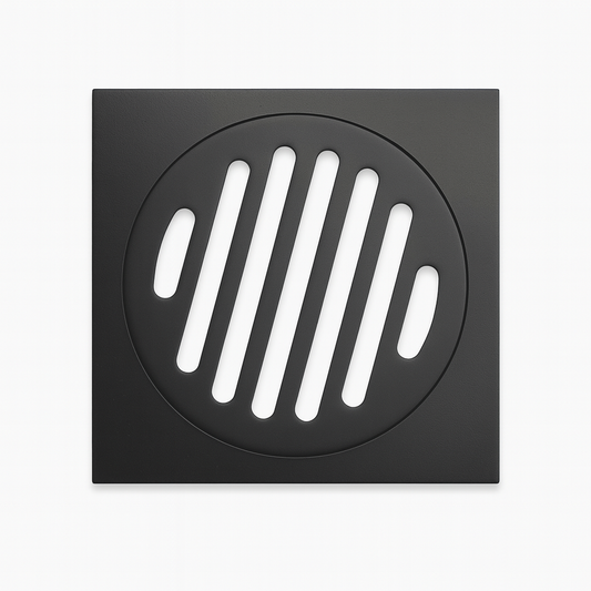Matt Black Floor Wastes - Grate Style (85mm/110mm)