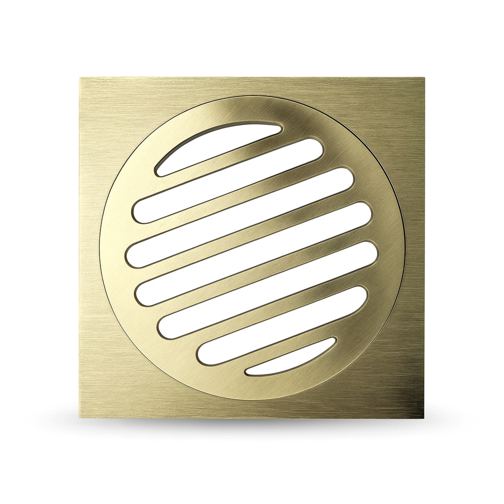 Brushed Brass Floor Wastes - Grate Style (80mm/100mm)