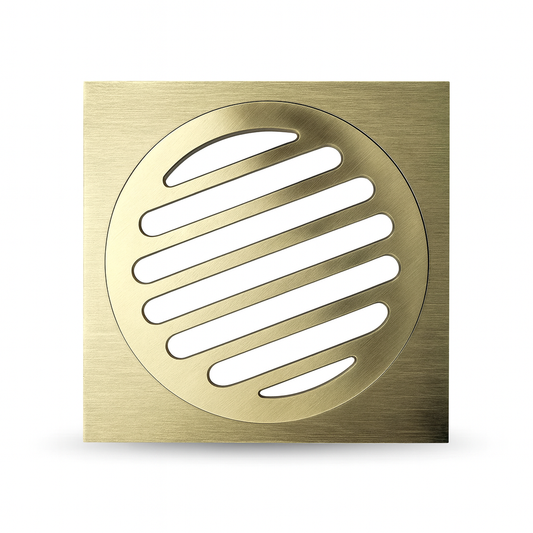 Brushed Brass Floor Wastes - Grate Style (85mm/110mm)
