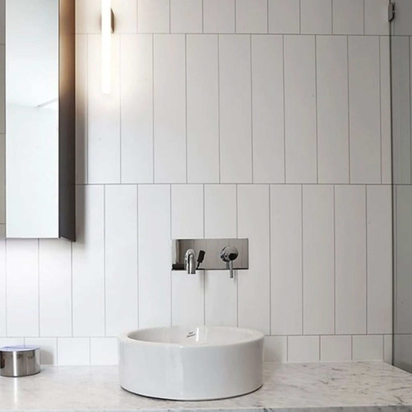 White Wall Gloss 10x60cm