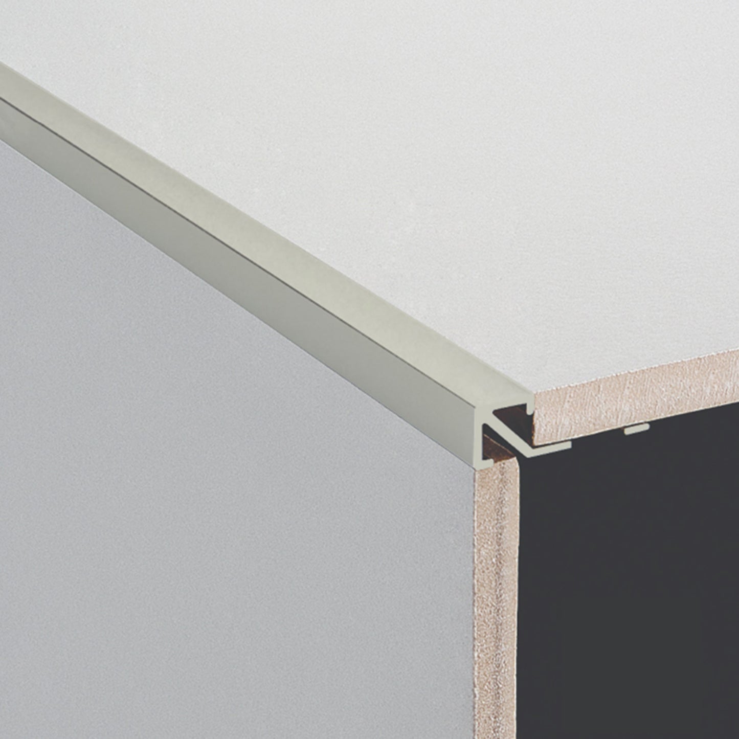 Aluminium Square Edge 3mx10mm Matt Silver