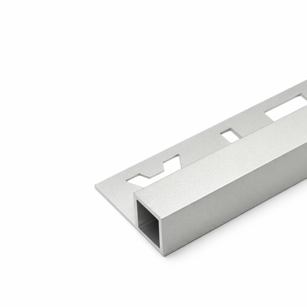 Aluminium Box Square Edge 3m x 10mm Matt Silver