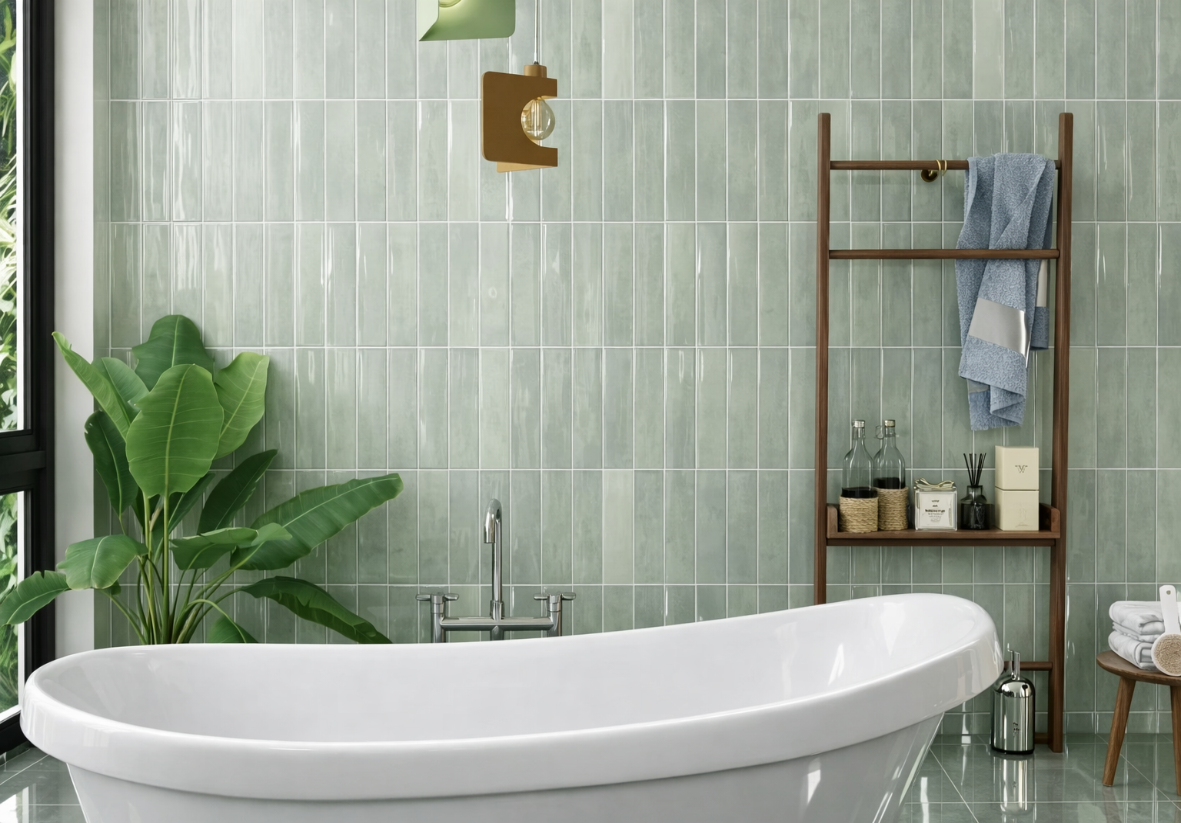 Malta Mineral Green Gloss 75×300mm | m²