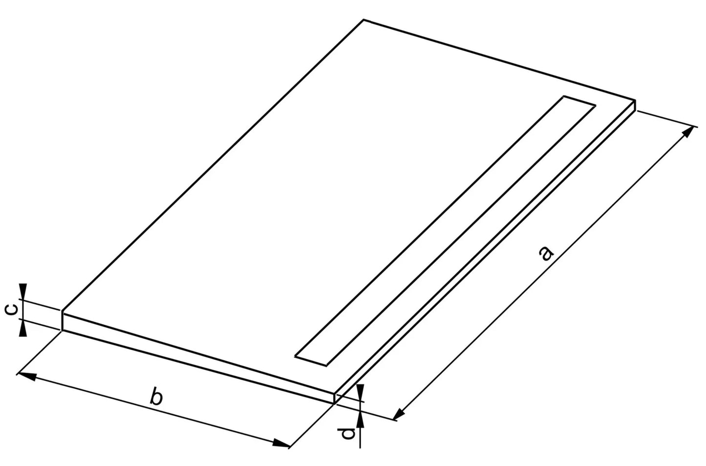 Standard Shower Bases Channel Drain - Long Side