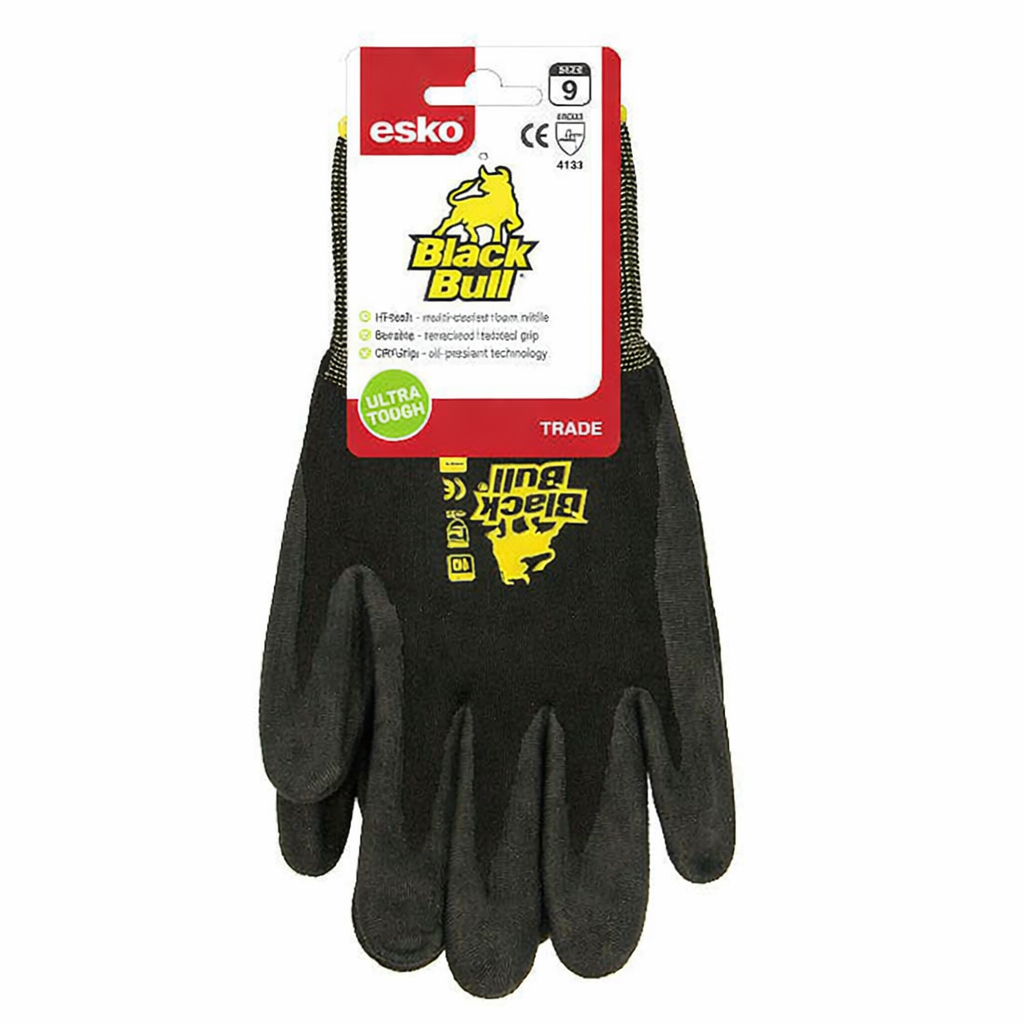 Esko Black Bull Nitrile Glove Header