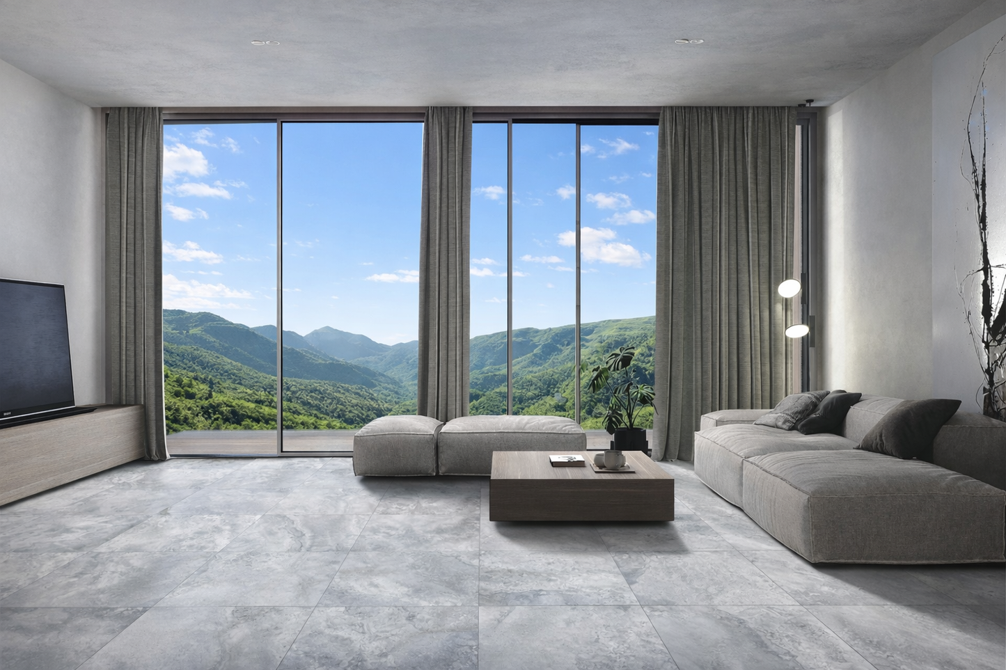 Vatican Cross Cut Beach MICROTEC 60x60cm | m²
