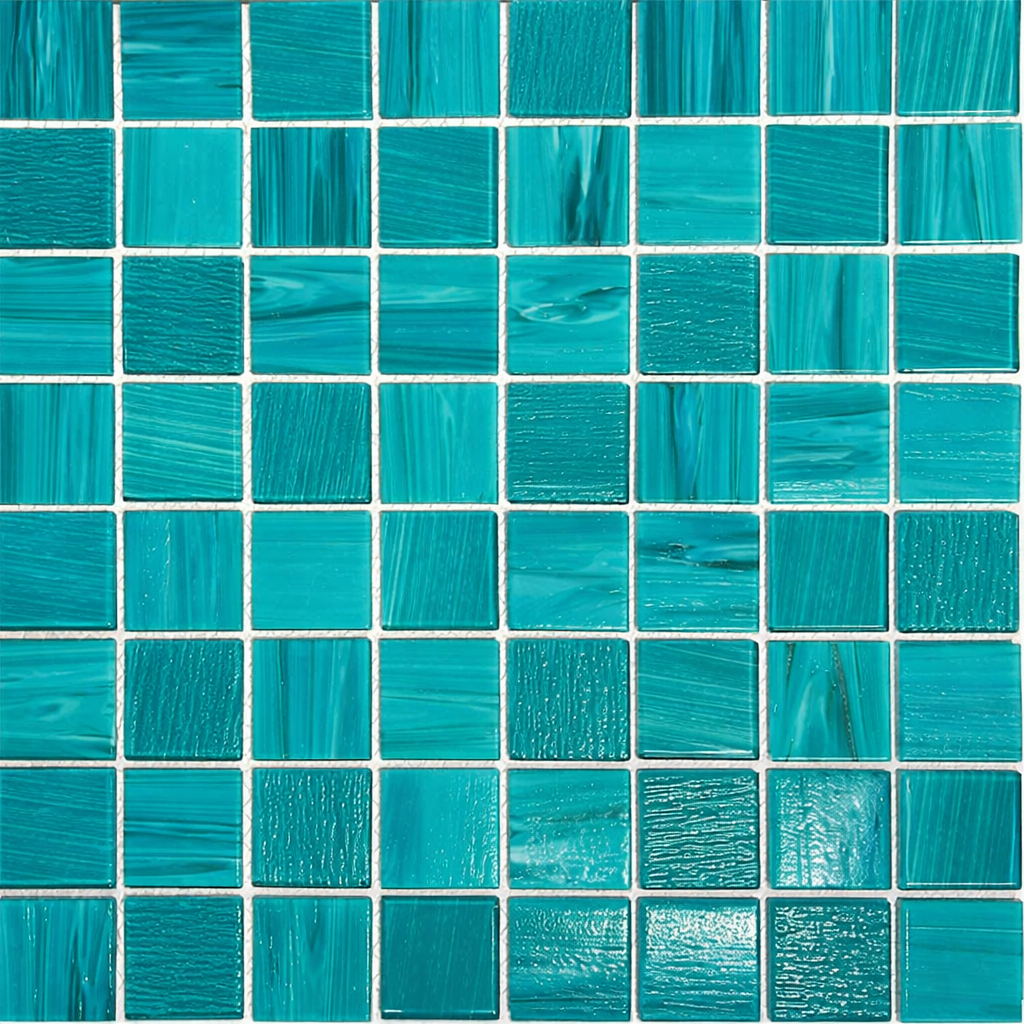 Stella Glass Mosaic Tile Aquamarine 3.5x3.5cm SHEET