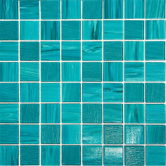 Stella Glass Mosaic Tile Aquamarine 3.5x3.5cm SHEET