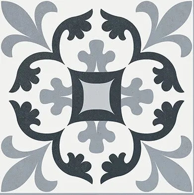 Heritage Black/White 16.5×16.5cm | m²