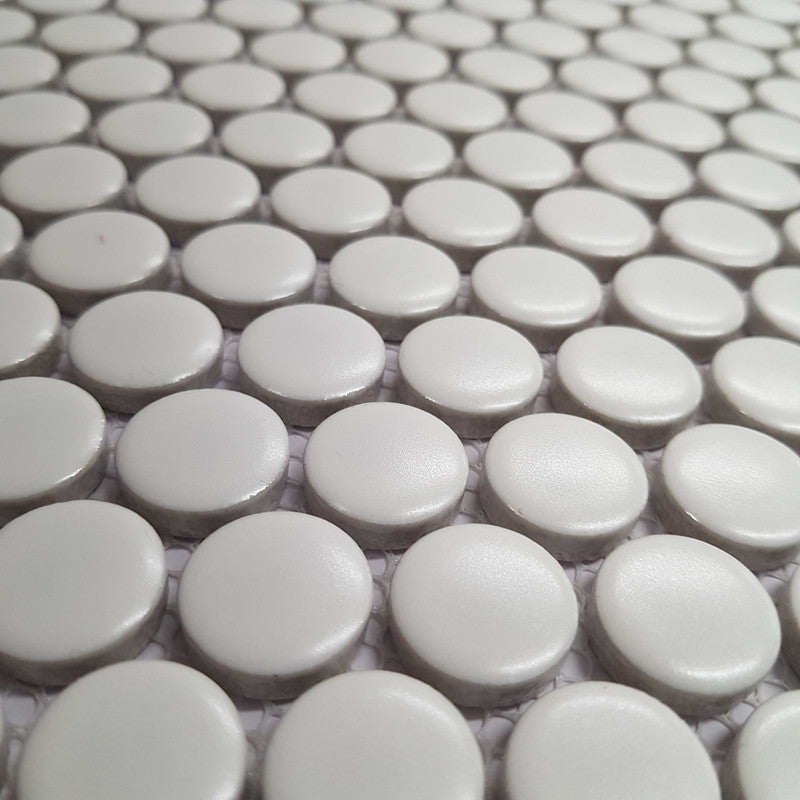 Penny Mosaic White Matt 315x310 | Sheet