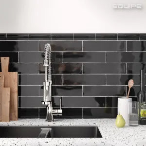 Country Anthracite Gloss 6.5×40cm | m²