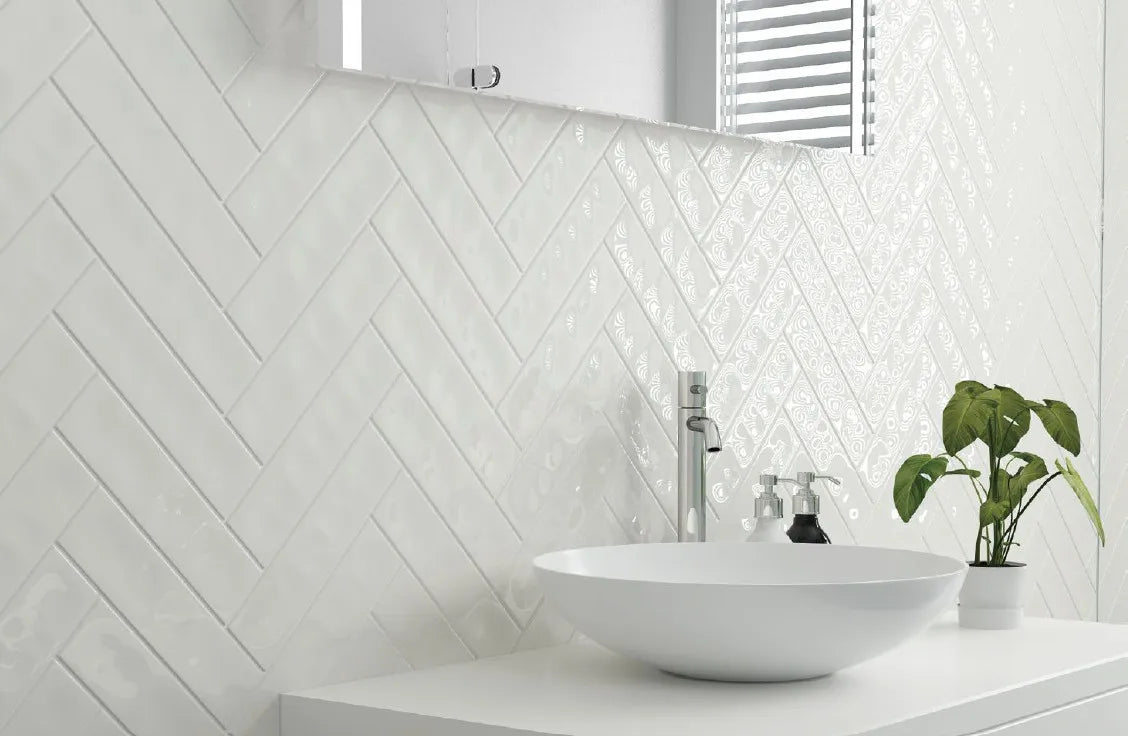 Maui White Gloss 75×300mm | m²