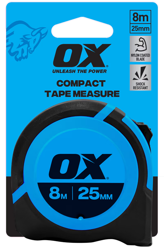 OX Trade Compact Tape Measure 8m