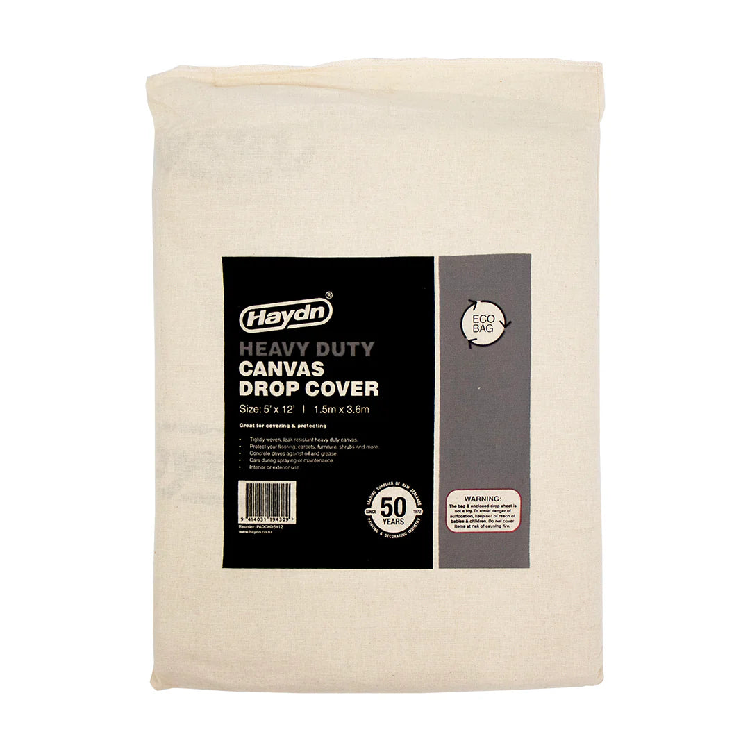 Heavy Duty Canvas Drop Cover 5'x12'