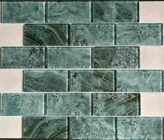 Siesta Glass Tile Aquamarine 4.8x7.3cm | sheet