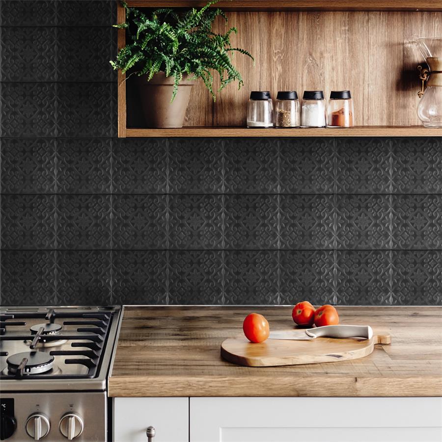 Triplex Valverde Black Wall Tile 20×20cm | m²