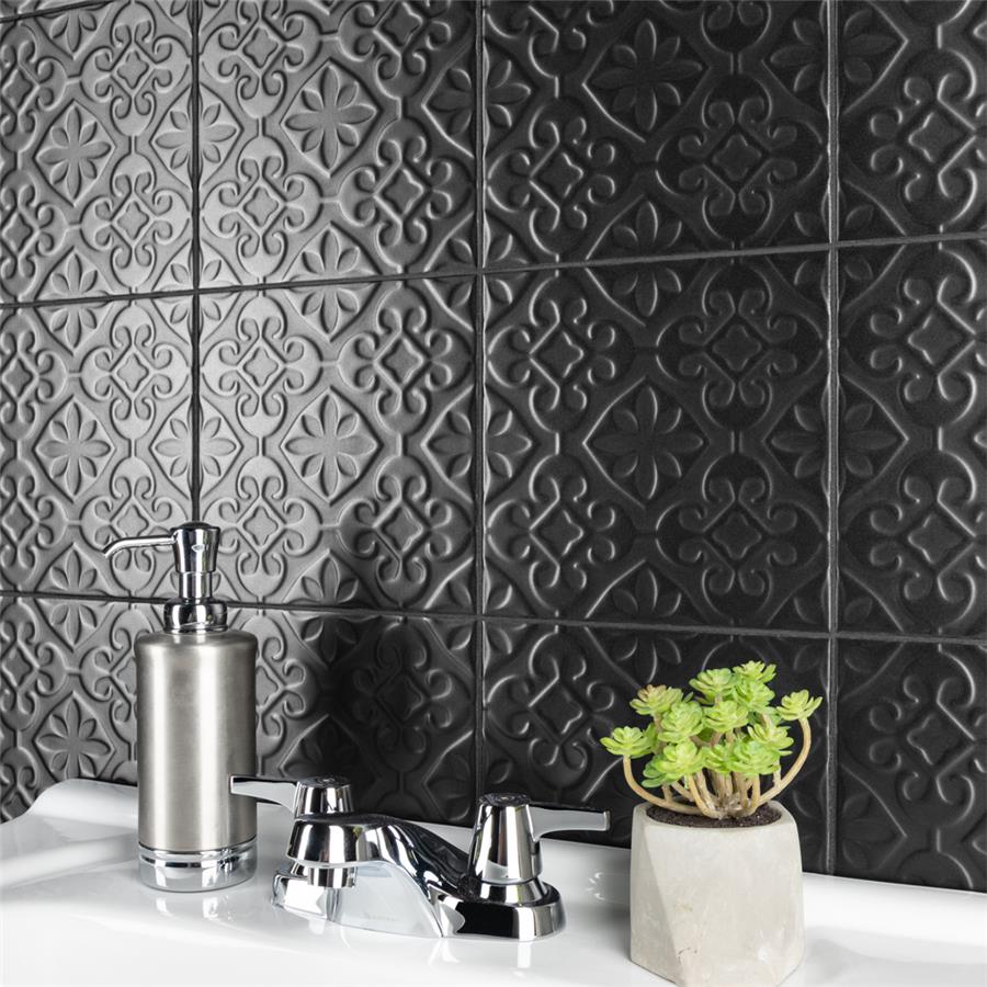 Triplex Valverde Black Wall Tile 20×20cm | m²