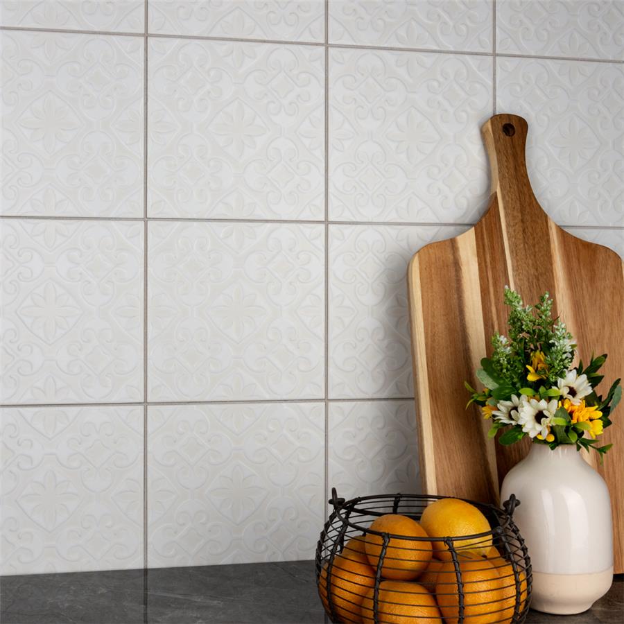 Triplex Valverde White Wall Tile 20×20cm | m²