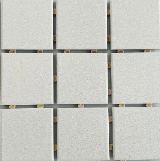 Suki Super White Mosaic 4.8x4.8cm (Dot Mount) | sheet