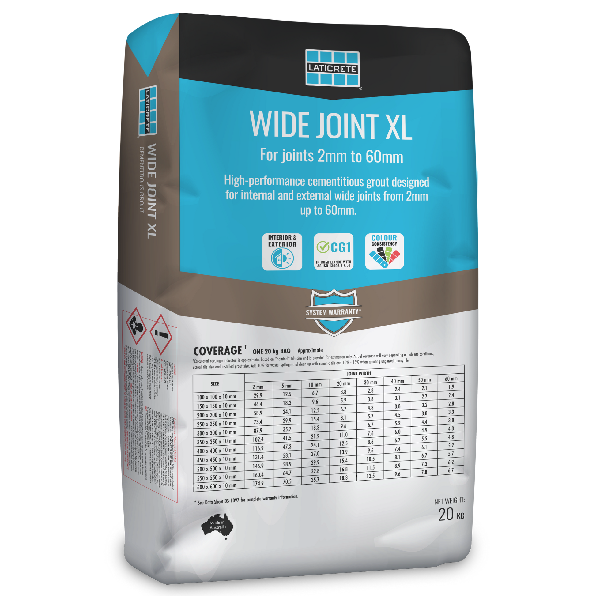 WIDE Joint XL Grout 20kg (2-60mm)