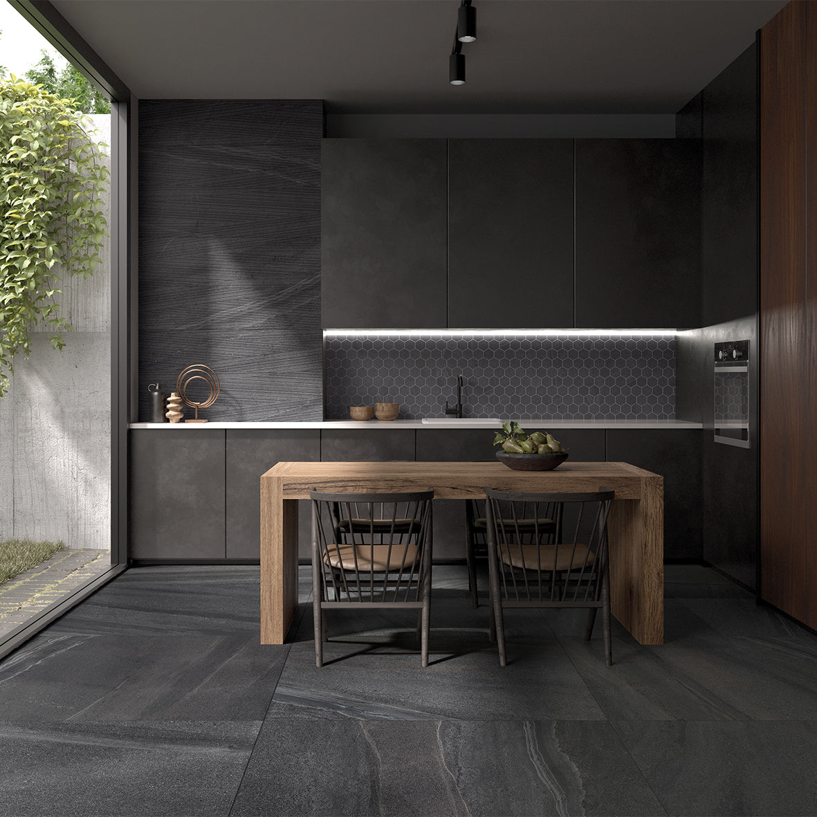 Docks Black 60x60xm | m²