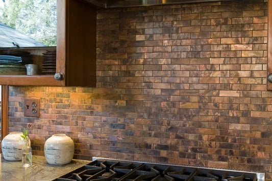 Metal Mosaic Brass Brick 298x318x8mm | sheet