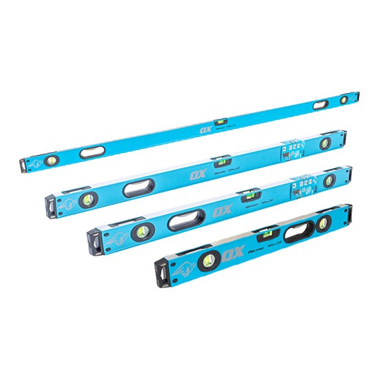 OX Pro Spirit Levels in multiple lengths